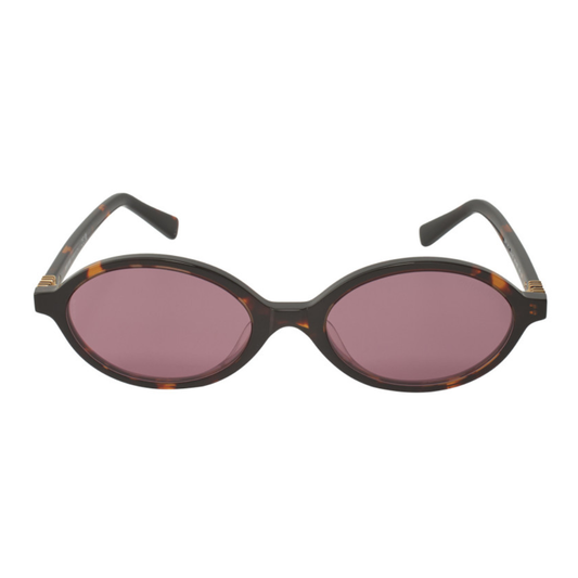 Miu Miu MU 04ZS VAU-5OD Oval Shape Tortoise Wine