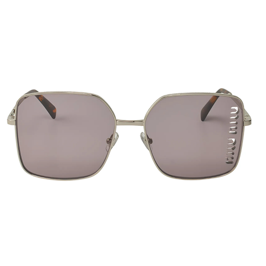 Miu Miu MU 51YS 1BC-03V Square Shape Silver Violet Mirror