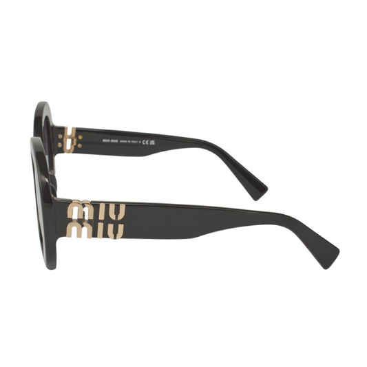 Miu Miu MU 11YS 1AB-5D1 Round Shape Black gold
