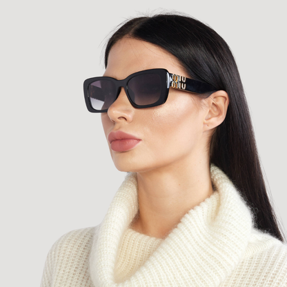 Miu Miu MU 07YS 1AB-5D1 Square Shape Black Gradient