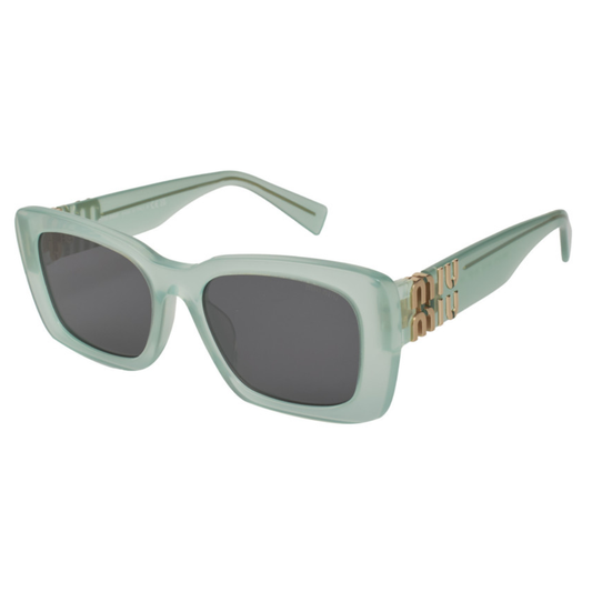 Miu Miu MU 07YS 19L-09T Square Shape Blue Gray