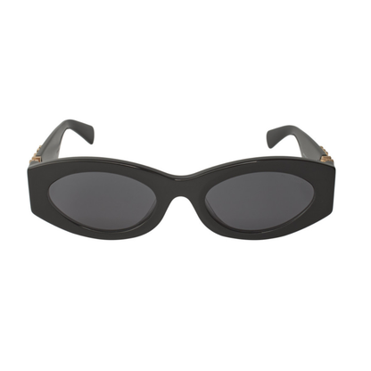 Miu Miu MU 11WS 1AB-5S0 Oval Shape Black Gold