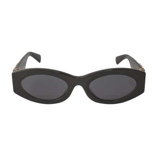 Miu Miu MU 11WS 1AB-5S0 Oval Shape Black Gold