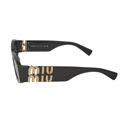 Miu Miu MU 11WS 1AB-5S0 Oval Shape Black Gold