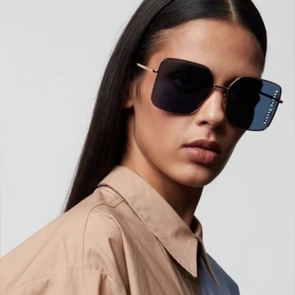 Miu Miu MU 51YS ZVF-1V1 Square Shape Gold Rose Blue