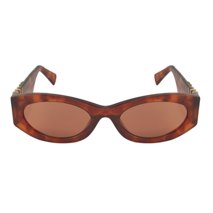 Miu Miu MU 11WS 4BW-ZZ1 Oval Shape Brown Tortoise