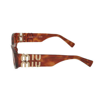 Miu Miu MU 11WS 4BW-ZZ1 Oval Shape Brown Tortoise