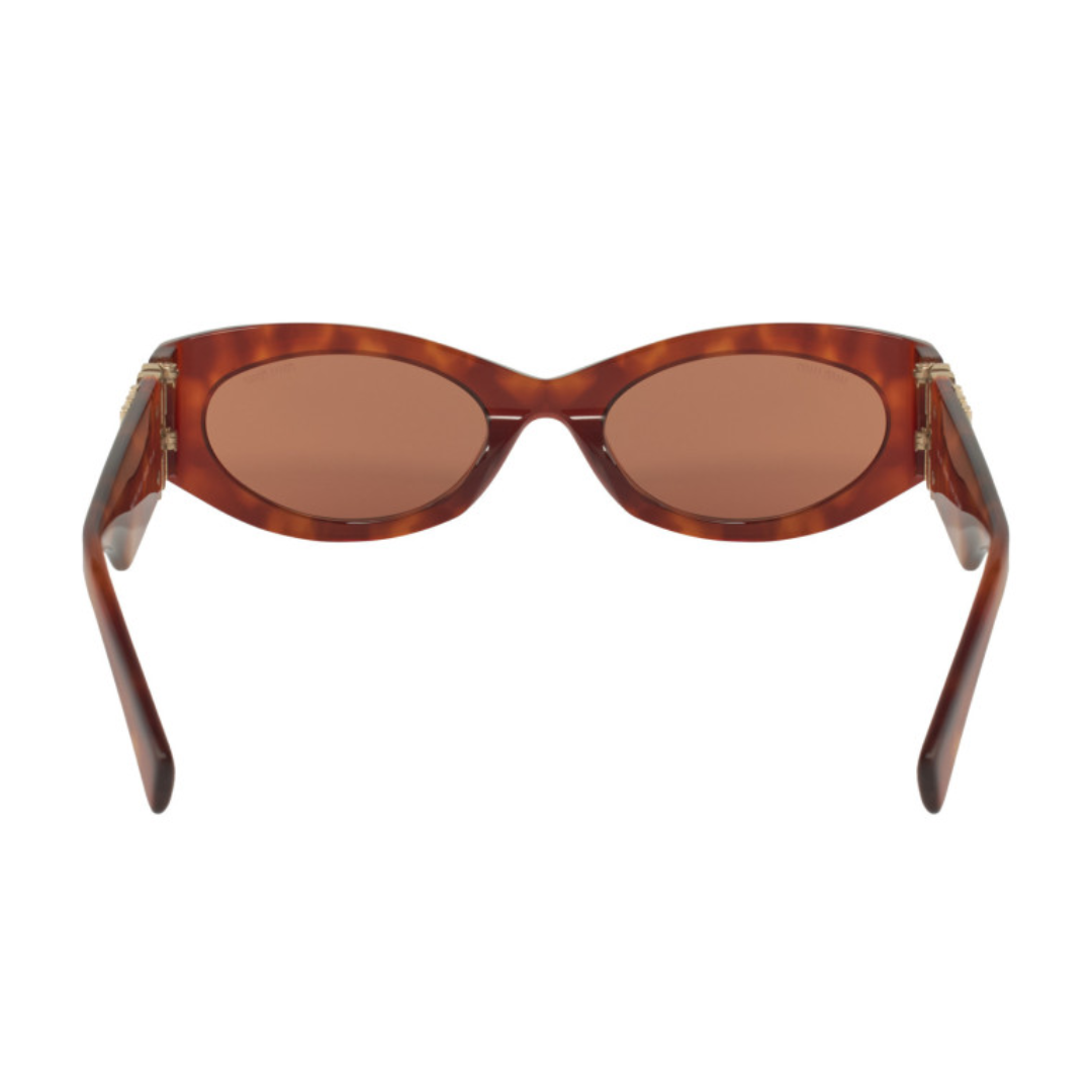 Miu Miu MU 11WS 4BW-ZZ1 Oval Shape Brown Tortoise
