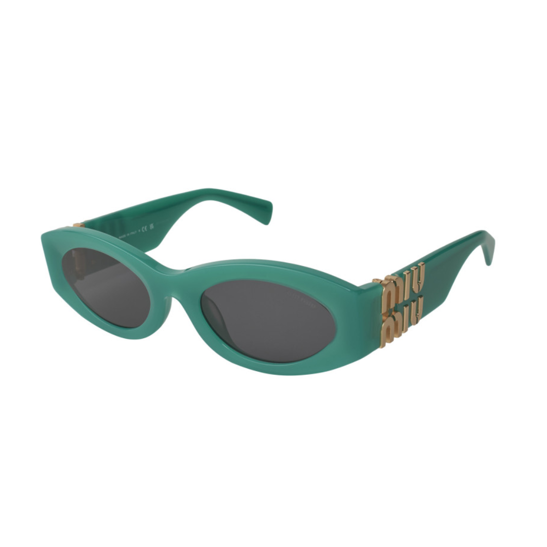 Miu Miu MU 11WS 15H-5S0 Oval Shape Green Dark