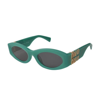 Miu Miu MU 11WS 15H-5S0 Oval Shape Green Dark