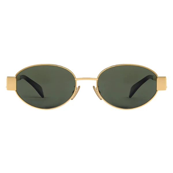 Celine triomphe oval dorado metal cl40235u
