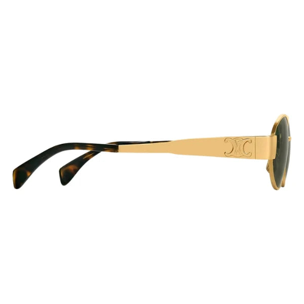 Celine triomphe oval dorado metal cl40235u