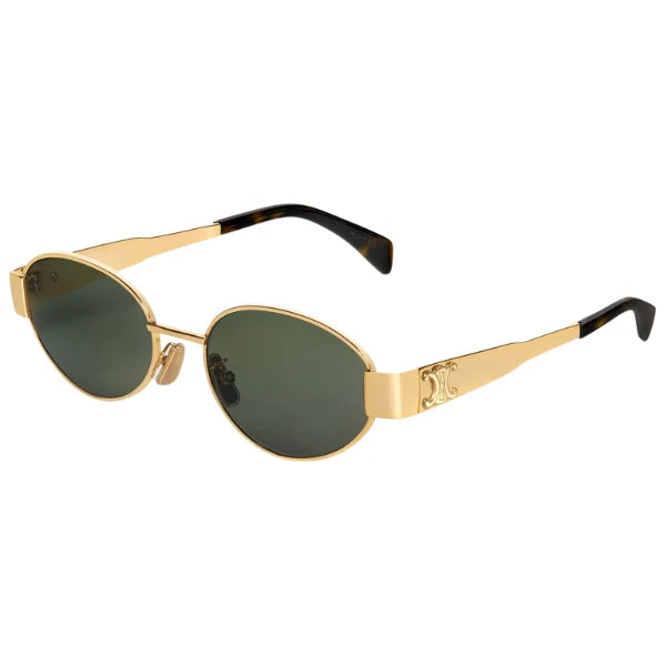 Celine triomphe oval dorado metal cl40235u
