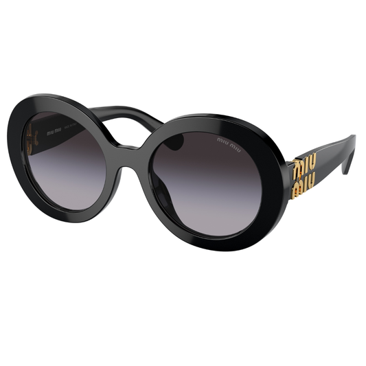 Miu Miu MU 11YS 1AB-5D1 Round Shape Black gold