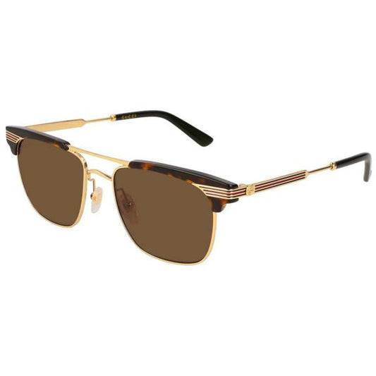 GG0287S 003 Clubmaster Café Transparente Dorado Original