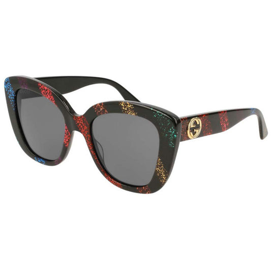 GG0327S 003 | Square Oversized Negro Rojo Azul