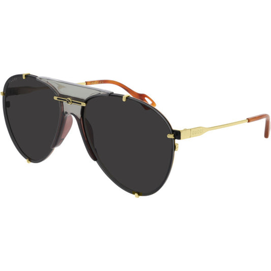 GG0740S 001 | Aviator Metal Gris Carey Dorado